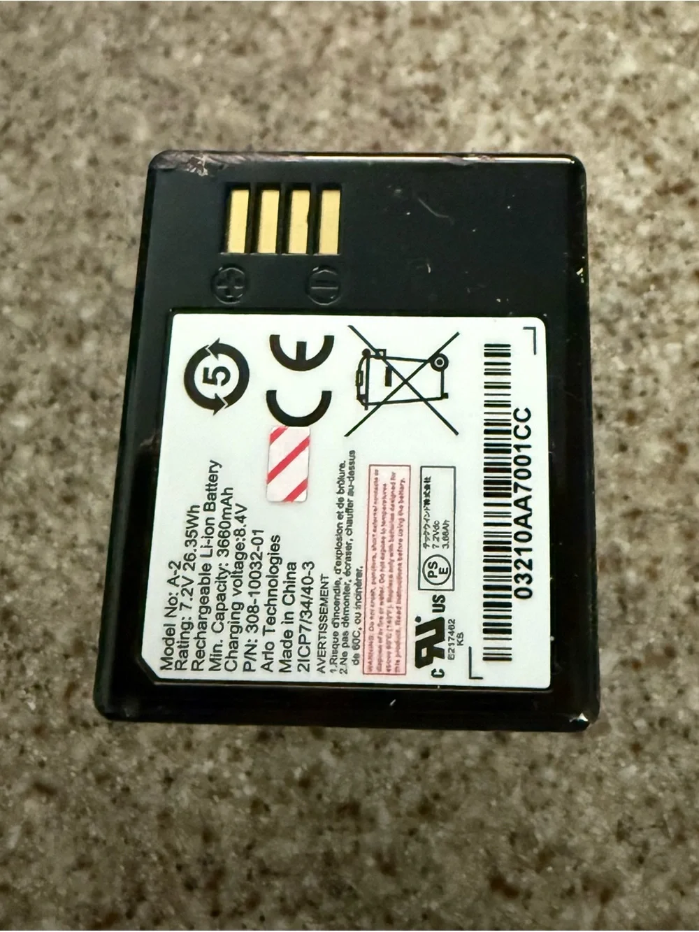Arlo White Rechargeable Battery for Arlo Go Cameras